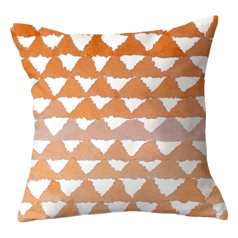 Simple New Blue Geometric Plush Pillowcase Home Fabric Sofa Pillow Cushion Cover Design