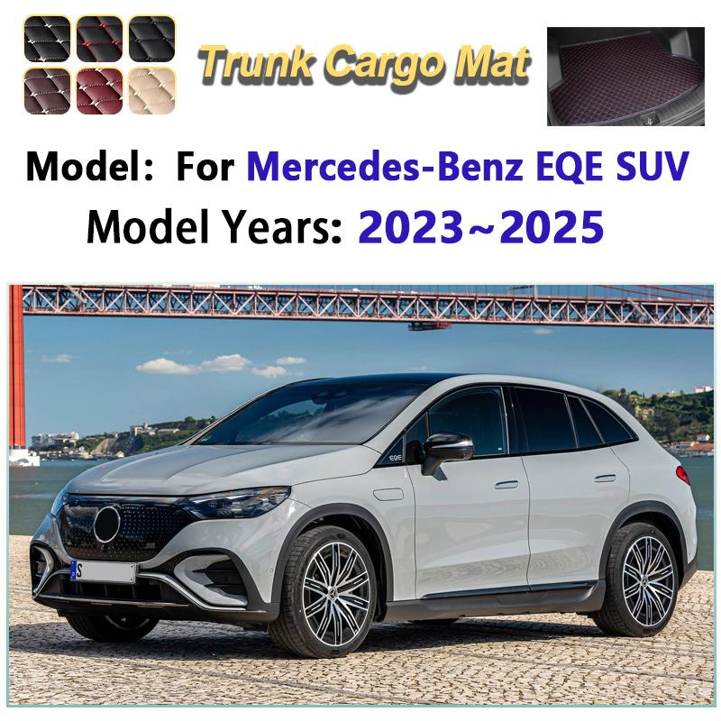 Mercedes-Benz EQE SUV 2023 2024 2025 için Deri Araba Bagaj Matı Kargo Bagaj Matları Saklama Minderi Halı Paspas İç Aksesuarlar