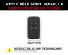 Renault Key Cover for Koleos, Captur, Fluence, Scenic, Latitude, and Megane - Remote Control Card Shell.