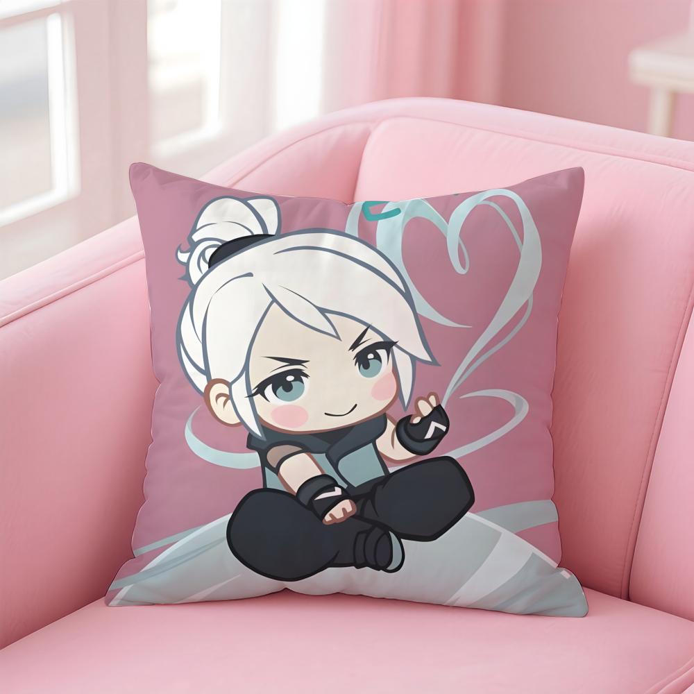 game tactical VVALORANT Cushion Cover Pillow Case Soft Friendly Fabric  Concealed Zipper
