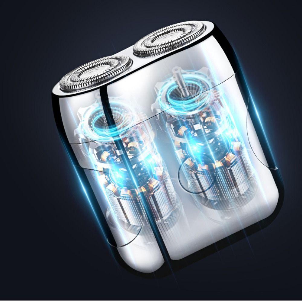 Ultra Clean Electric Shaver Washable Mini Shaving Rechargeable Double Head Razor  Beard