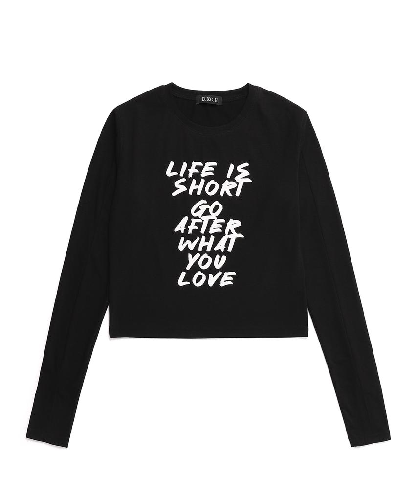 D.XO.H Life Semi-Warmer Crop Top Black