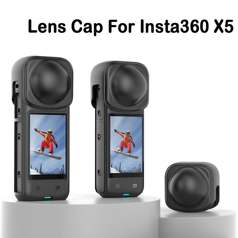 

Anti-Scratch Lens Cap Silicone Protective Cover for Insta360 X5/X4 Action Camera Accessories чорний