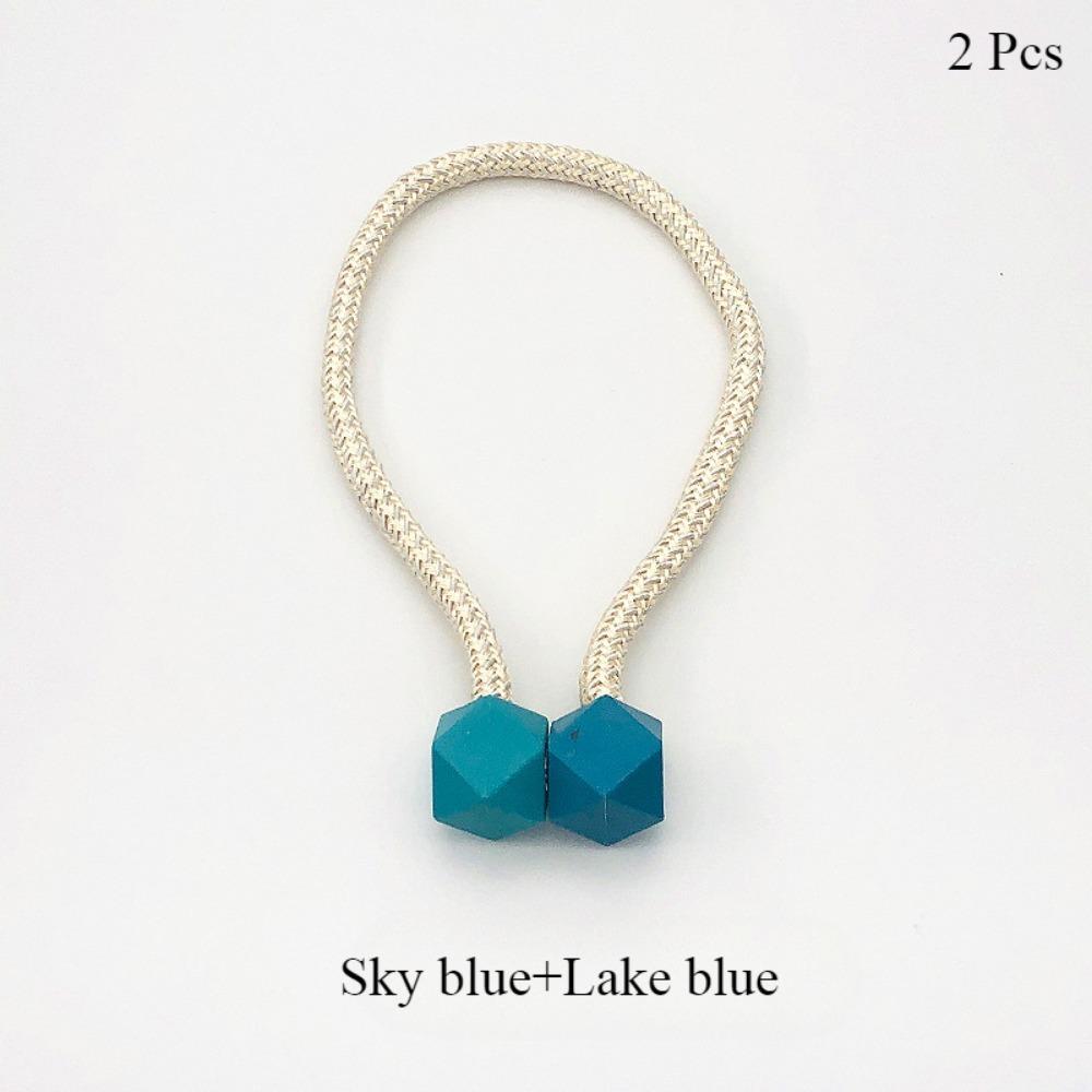 2 Pcs 2-color magnetic buckle modern simple light luxury magnetic curtain buckle creative tie strap tie rope collection tie acce