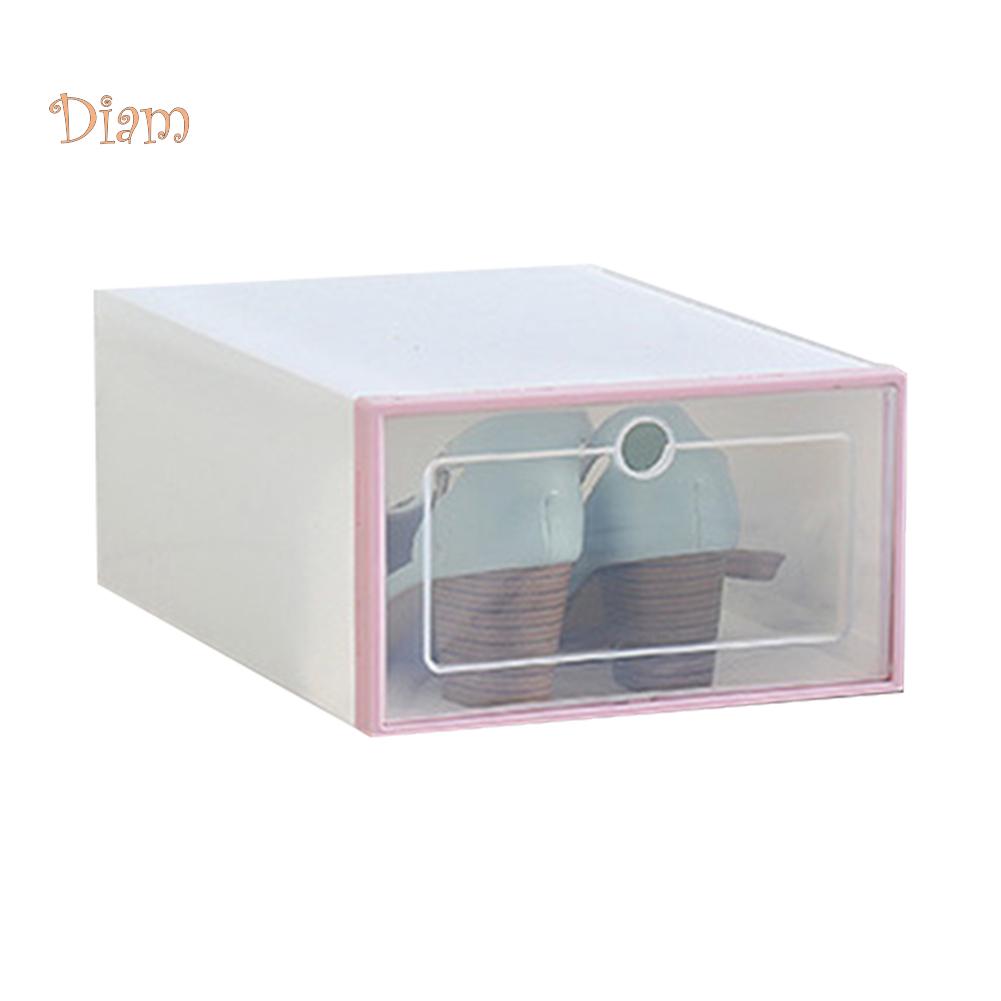 VANA HOME DECOR Stapelbarer staubdichter transparenter Klapp-Schuhaufbewahrungsbox-Organizer