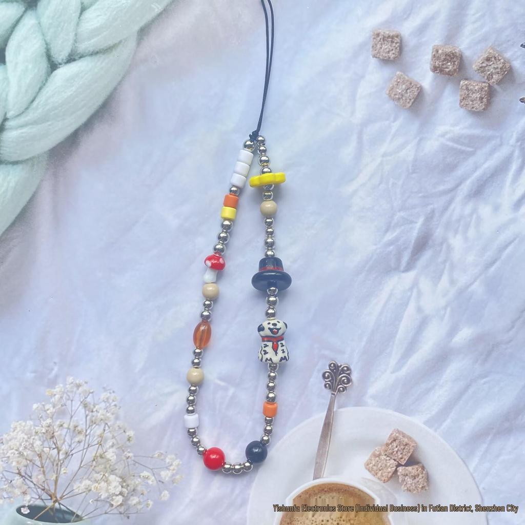 Luxury Beaded Phone Lanyard for Small Dogs & Camera