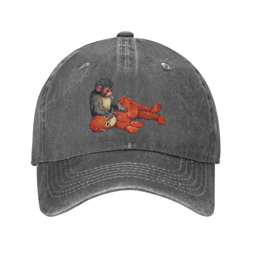 Punch Monkey Baseball Cap Sun Tennis Skate Breathable Washed Trucker Hat Men Women Classic Design Baseball Caps