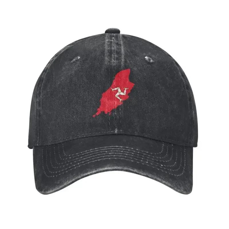 Custom Flag Map Of Isle Of Unisex Baseball Cap For Unisex Women Adjustable Unisex Cotton Dad Hat Hip Hop Snapback Caps Baseball Cap