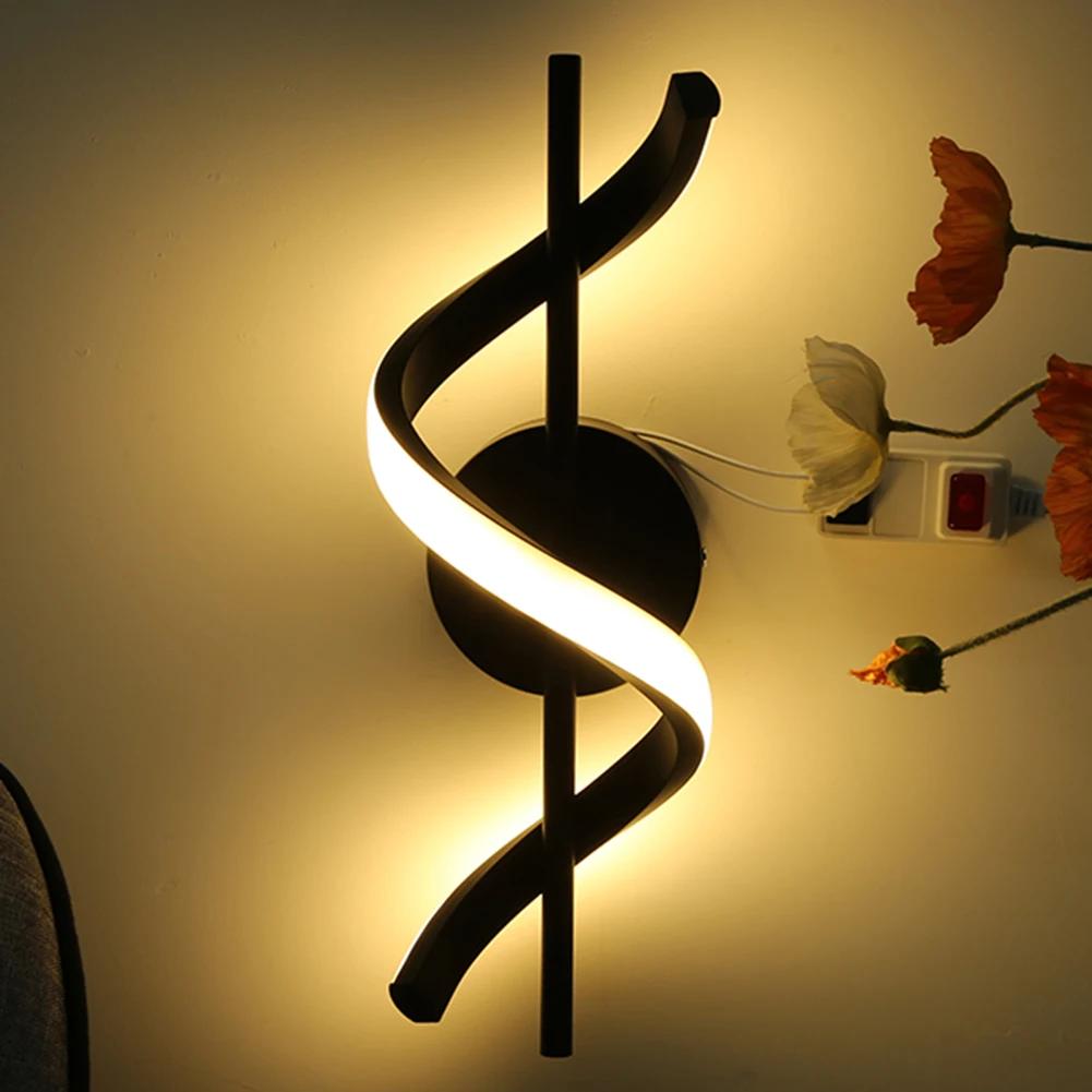 LED Spiral Wall Lamp Luxurious Modern Wall Lamp Room Corridor Stairs Wall Sconce Lamp for Home Bedside Living Room Lighting