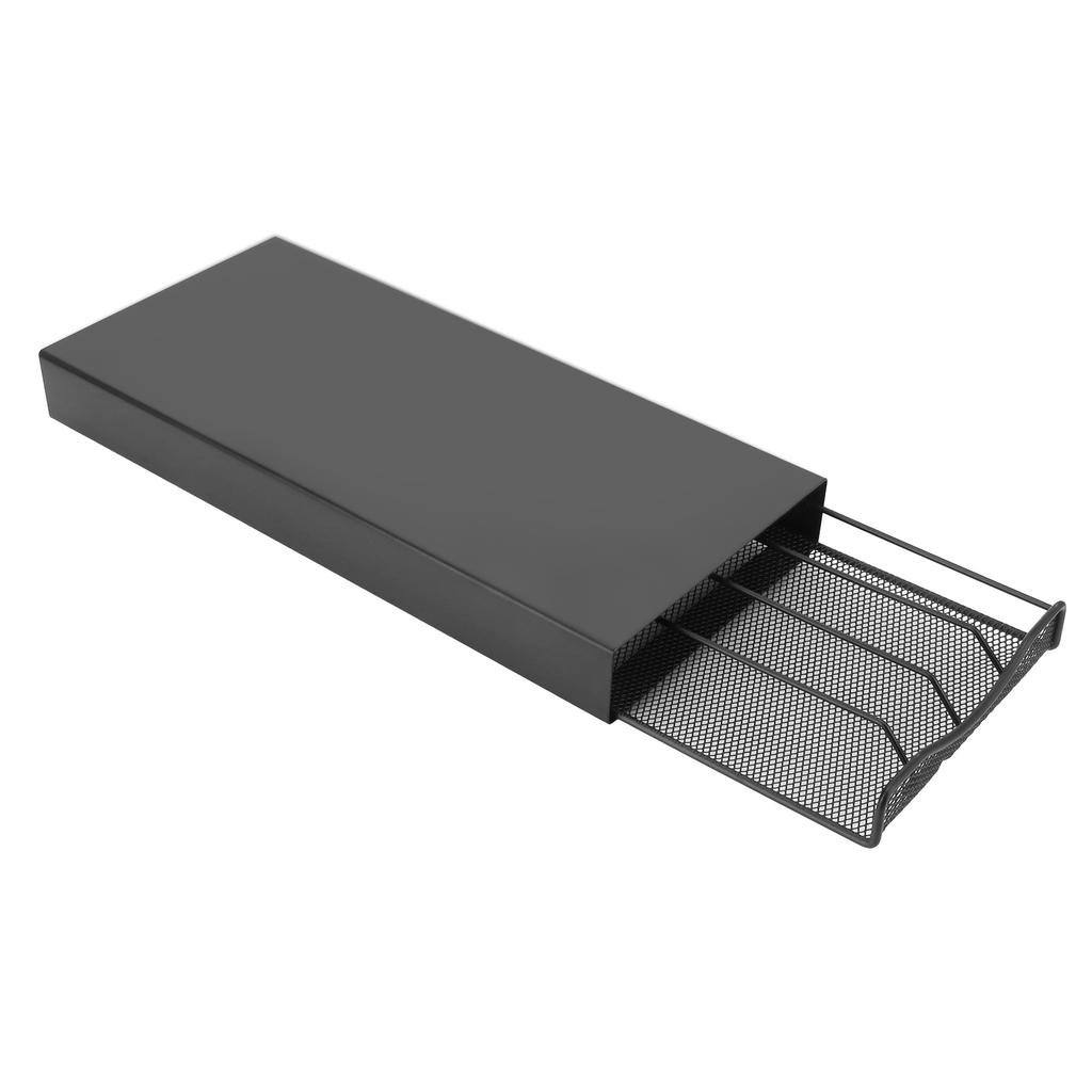 Kaffeepadhalter, Kapselhalter, Ständer, Schublade zur Aufnahme von 40 Kaffeekapseln, Schwarz, YZ1384