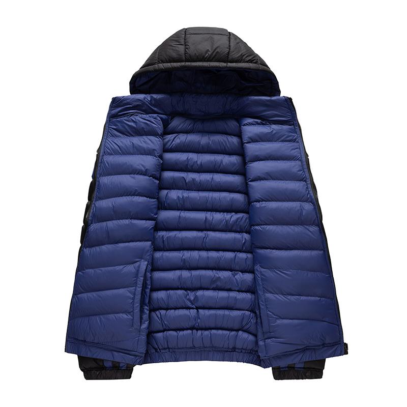 Oboustranné pánské kabáty s kapucí, odnímatelné, spojování zesílená teplá pánská bunda zimní ležérní sporty svrchní oblečení muži