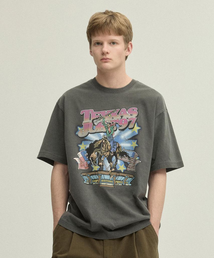 URBANDTYPE Texas Cowboy Jam T-Shirt_Charcoal