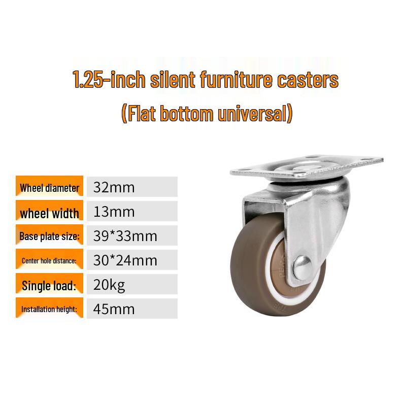 Shangjinsheng Silent TPR Furniture Caster Wheels