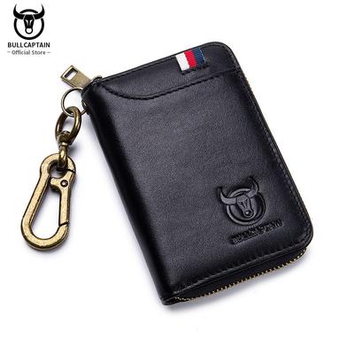 Kožená pánska taška na kľúče Módne úložné tašky Kryt do auta Kompaktný držiak na mini karty Peňaženka na mince Man Butler Keychain