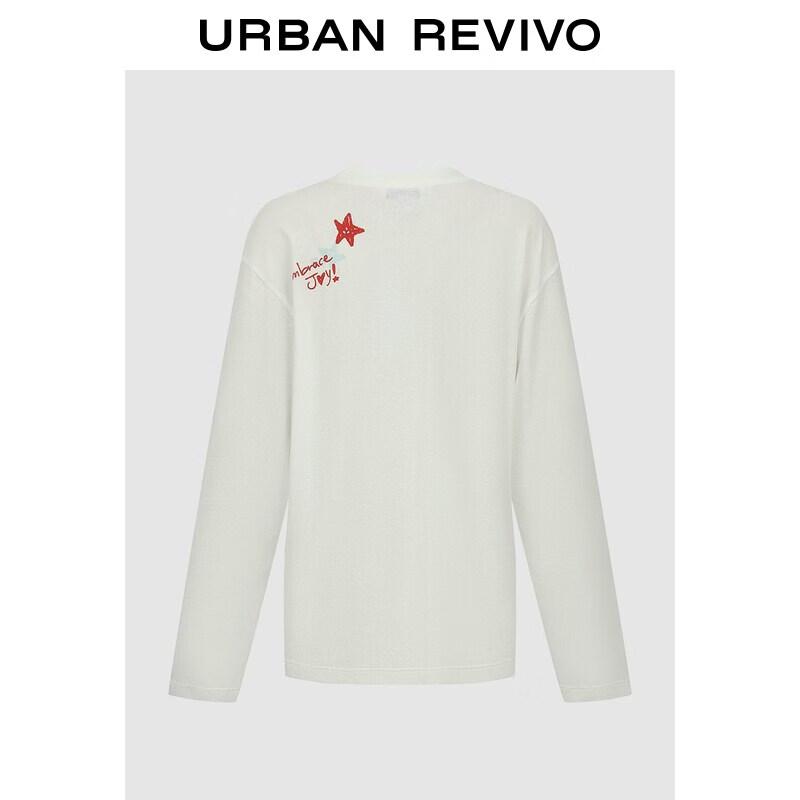 UR Women s Hand-Painted Print Loose Long-Sleeve T-Shirt S