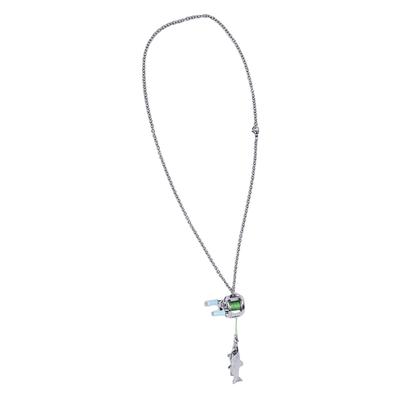 Hengelmolen Ketting Molentje Hanger Ketting met Draaiend Handvat voor Rugzak Verzamelingen