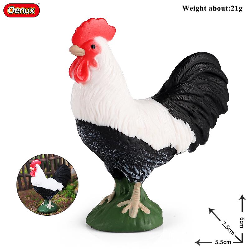 

Oenux Милые животные на ферме Курица Индейка Цыпленок Петух Фигурка Модель Фигурки Птица Миниатюрная Обучающая ПВХ Детская Игрушка
