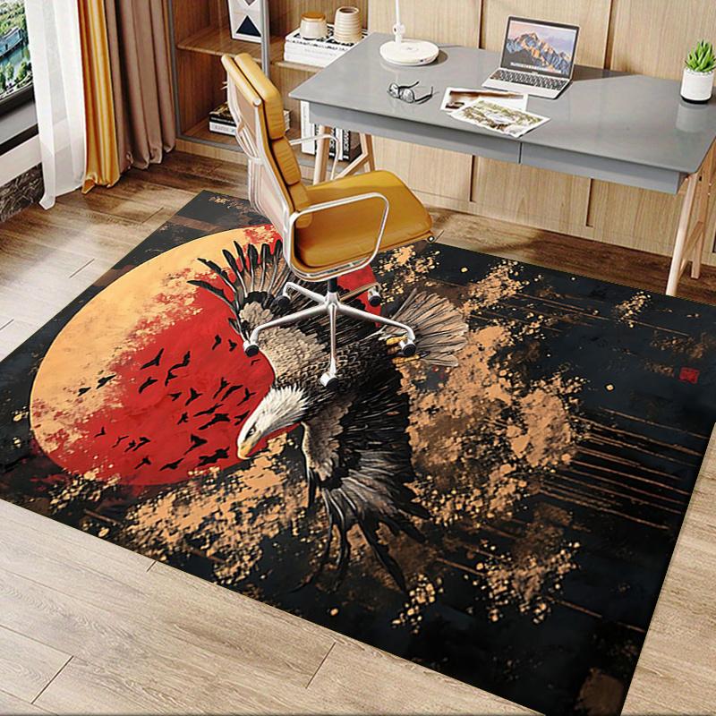 Eagle and Moon Office Chair Mat Large Desk Carpet for Home Decor, Sofa Rug, Gift Idea for Office or Living Room