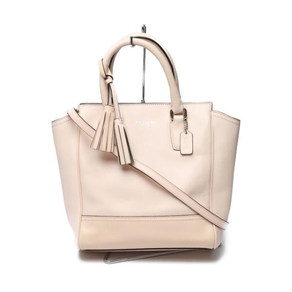 

COACH Diagonal 2WAY Handbag leather pink Women Used