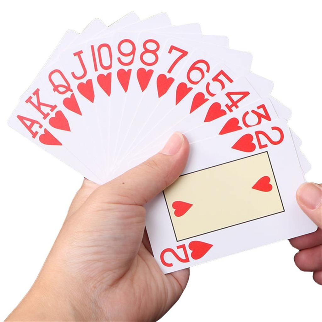 55Pcs New Deck Of Cards Pvc Scrub Waterproof Playing Cards, Big Character Plastic Texas Hold'Em Poker Set In Case Table Game