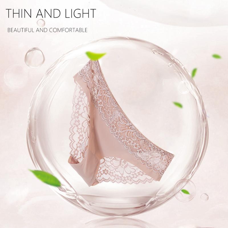 3 Pcs Lace Panties Pack Sexy Intimate Lingerie Lace Nylon Erotic Briefs Transparent Knickers