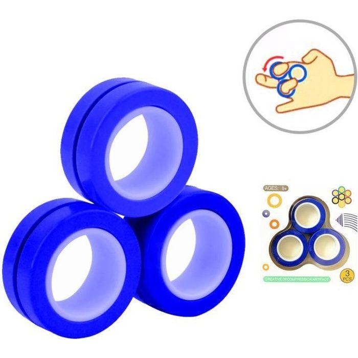

Кільця на пальці Магнітна іграшка-непосида - Магнітне кільце-браслет Зніміть стрес Іграшка Інструменти Аксесуари (СИНІЙ)