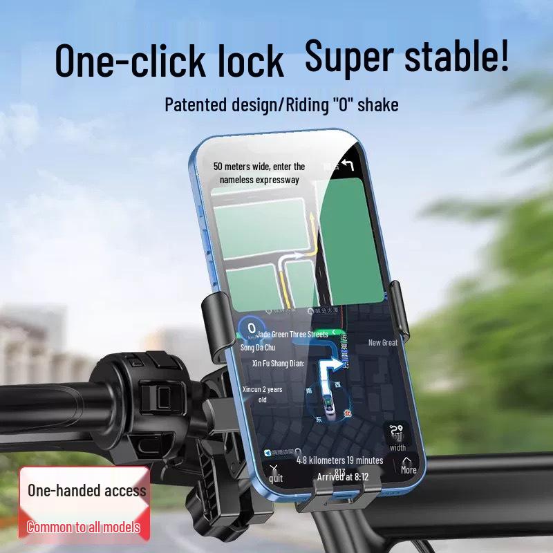 Electric Bike & Motorcycle Phone Holder for Navigation & Delivery
