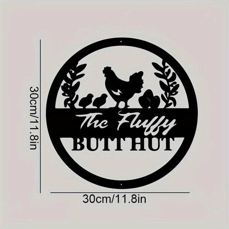 

Знак курятника из металла в деревенском стиле - декор фермерского дома и кухни - забавный и очаровательный дизайн для любителей кур чёрный