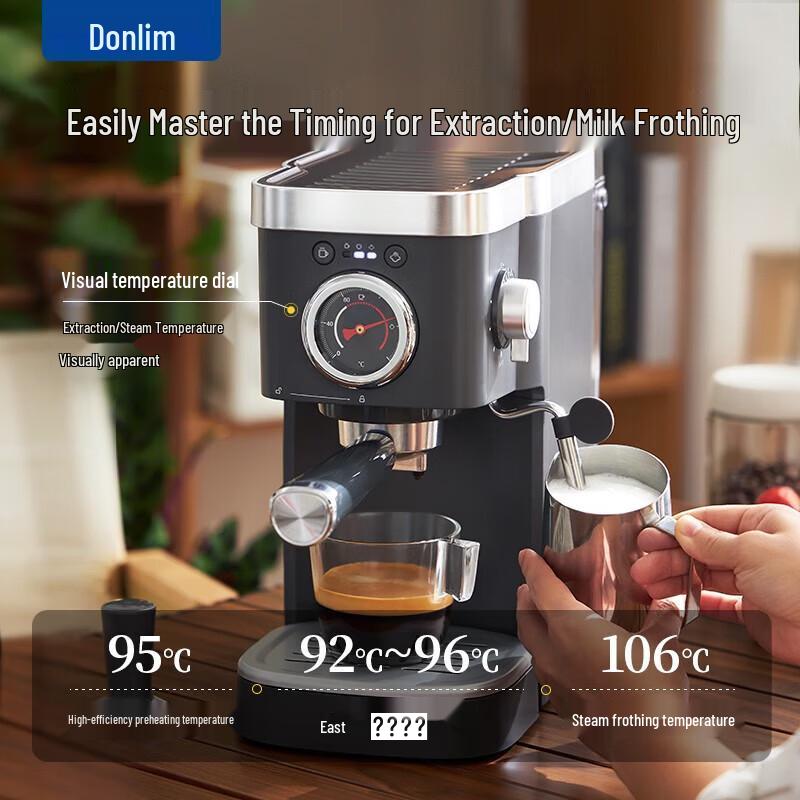 Donlim DL-6400 Semi-Automatic Espresso Coffee Machine CN plug (adapter included)