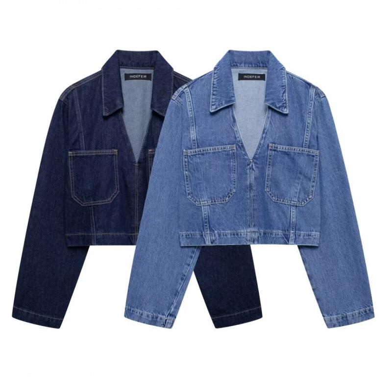 

Autumn European and American Women s Street Fashion Casual Denim Jacket Shirt Medium светло-синий