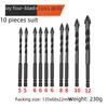4-Edge Cross Tile & Glass Drill Bit Set for Ceramics