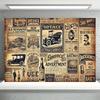 2D flache Oberfläche einteiliger Vintage-Zeitungsanzeigen-Hintergrundstoff geeignet für die Dekoration von Räumen
