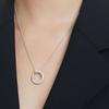 Swarovski Dextera Paved Design Imitation Crystal Rhodium Plated Necklace Women necklace Silver 5692737