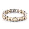 Stainless Steel Chain Bracelet Men Women Cycling Biker Punk Style Titanium Geometric Design