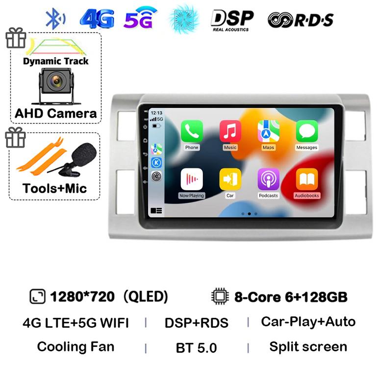 Android 14 Auto Carplay Car Radio For Toyota Previa 3 III XR50 Estima 2006-2019 Multimedia Navi GPS Player Stereo Head Unit DSP