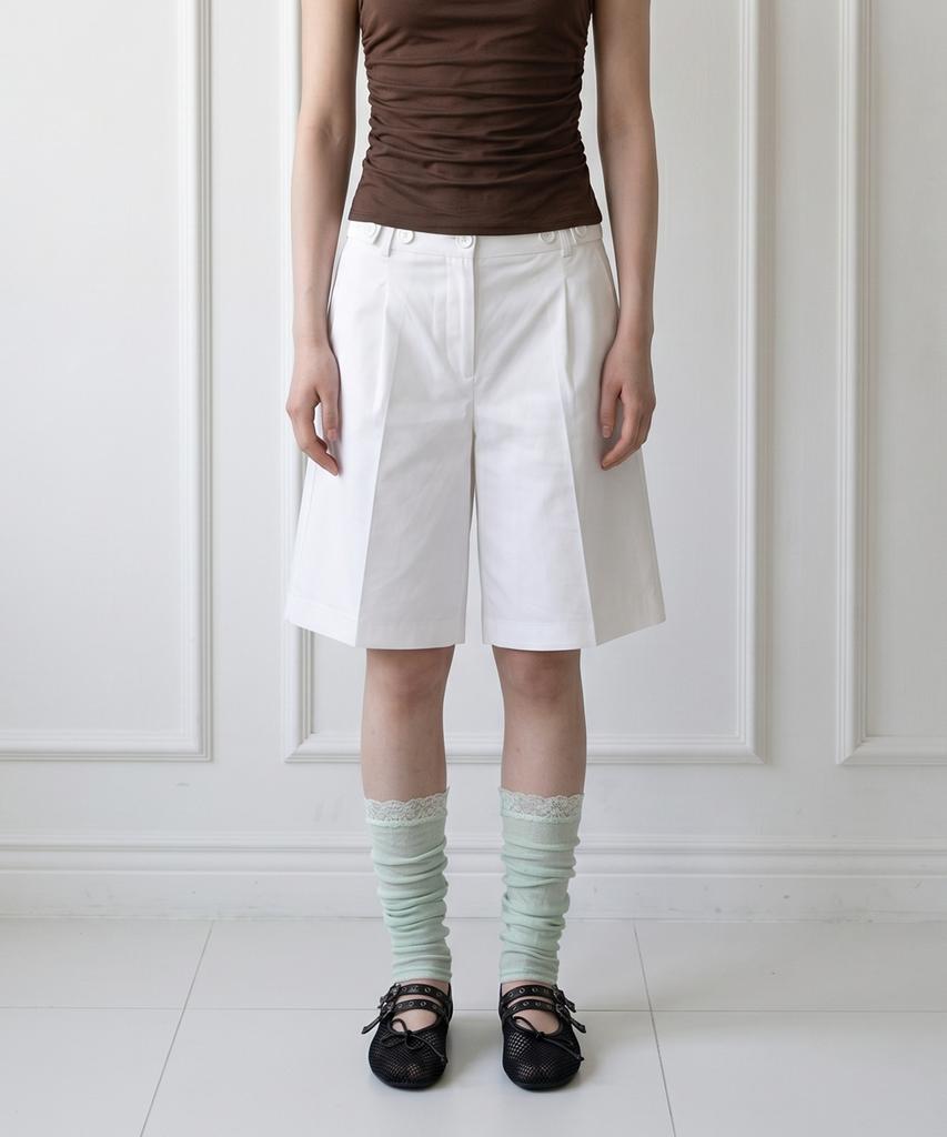 DILETTANTISME Bijou Cotton Bermuda Pants (Iv)