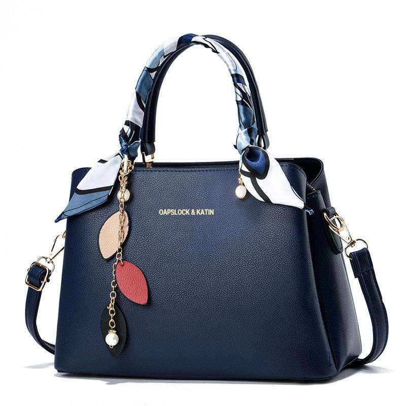

Elegant Mom Bag 2023 New Chic Handbag High-end Atmosphere Large Capacity Shoulder Slant Bag Wedding Bag City Simple Style Pu Killer Bag темно-синього кольору