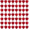 Decorative Heart Curtain Red Valentine' Day Birthday 100X200Cm