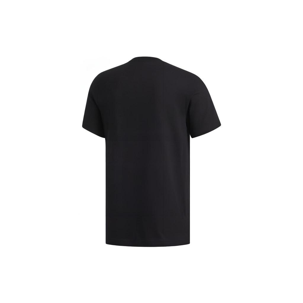 Adidas MUST HAVES T Shirts Men's Black Crew Neck Moderate Straight Fit ED9605