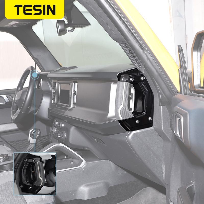 TESIN ABS Negru Auto Consola Centrală Mâner Lateral Decorativ Capa Autocolant pentru Ford Bronco 2022 2023 Up Interior