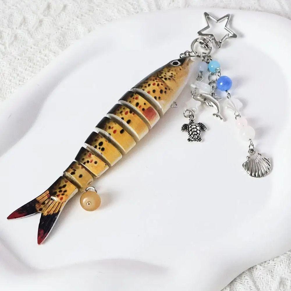 Bionic Design Handmade Fish Keychains High-precision Fish Bait Lanyard  Fishing Enthusiasts