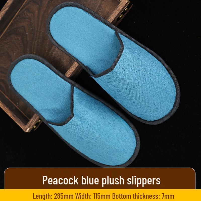 Washable Anti-Slip Winter Fleece Slippers for Guests
