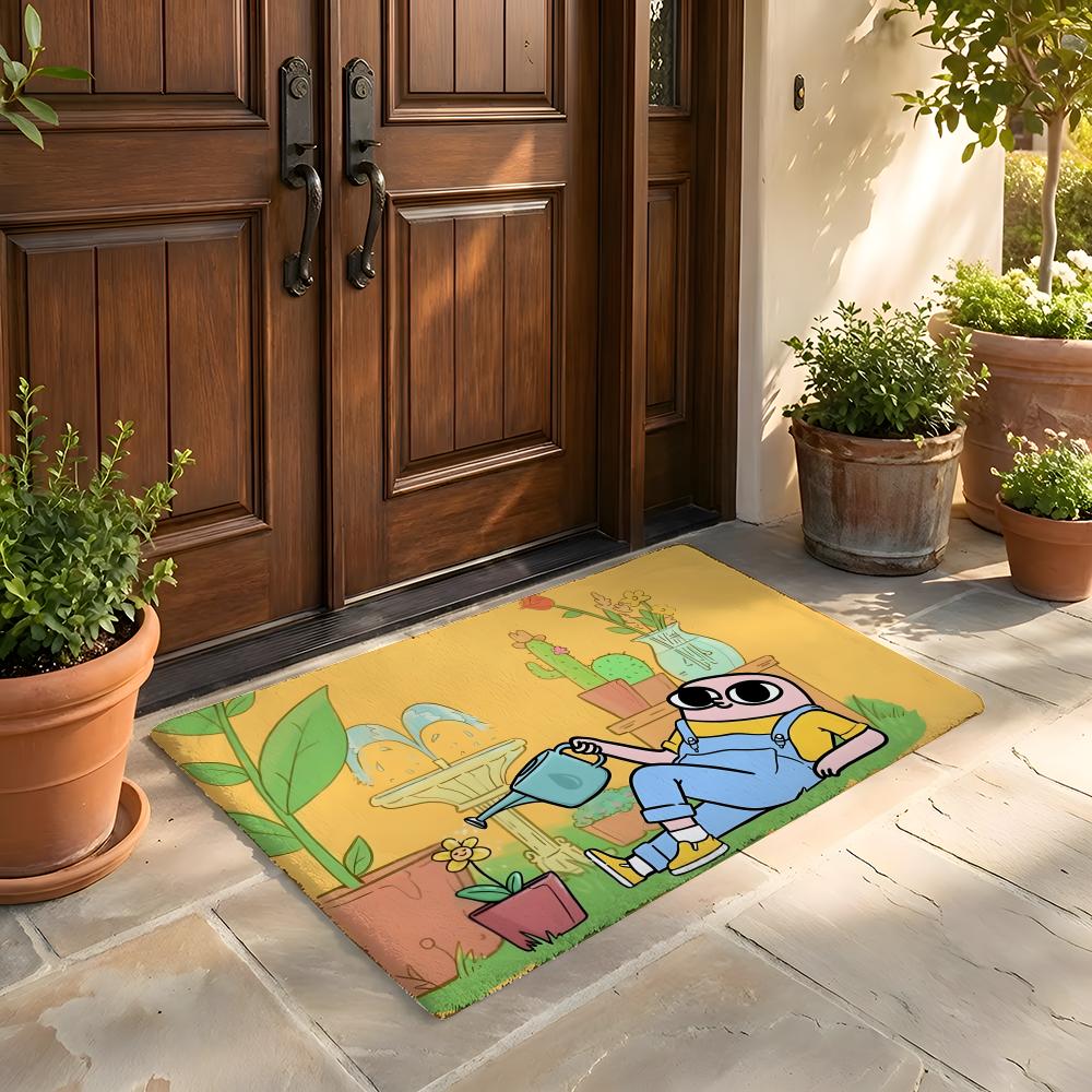 Floor Mat Soft Flannel Rug Non-Slip Absorbent Mat for Bathroom Bedroom Home Decor Anime Cute K-ketnipzS