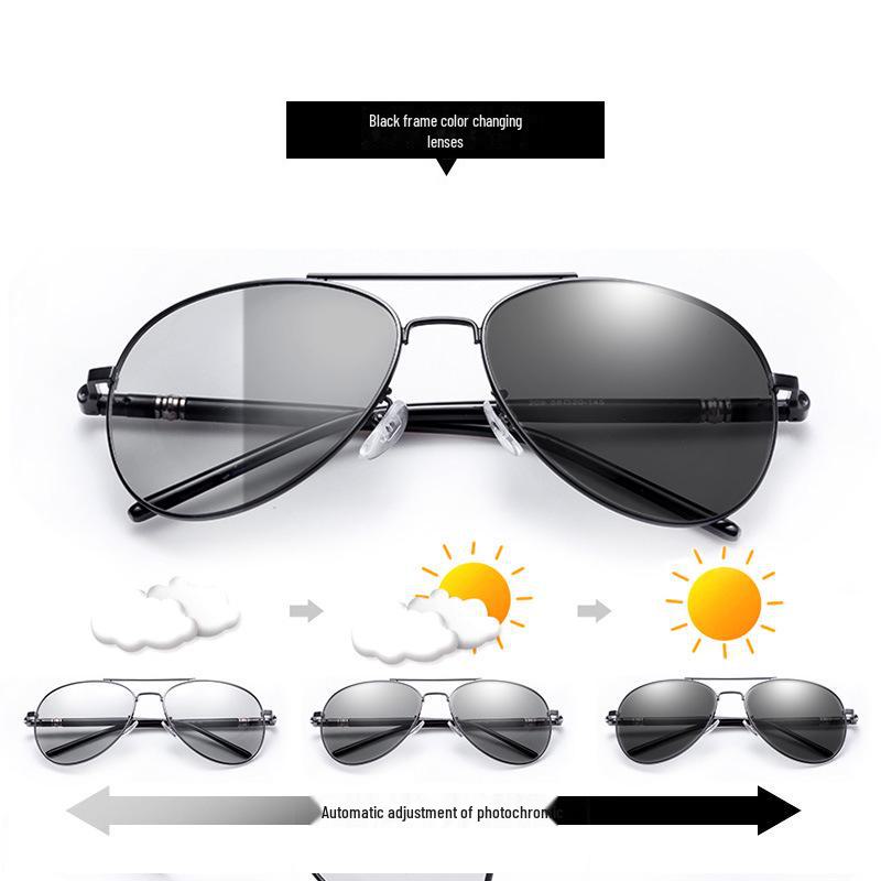 

209 поляризованных солнцезащитных очков с функцией смены цвета день-ночь : Очки для вождения двойного назначения