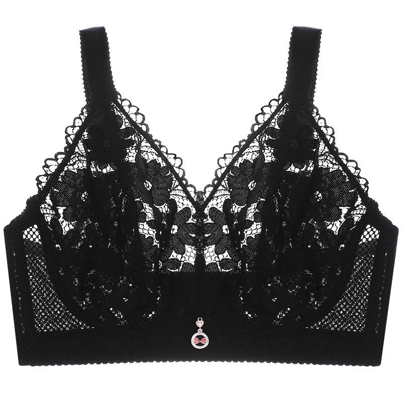 Ultra-thin Lace Bra Without Underwire To Reduce Breast Size and Make Large Breasts Look Smaller Suitable for Fat Girls with Adjustable Back Shape