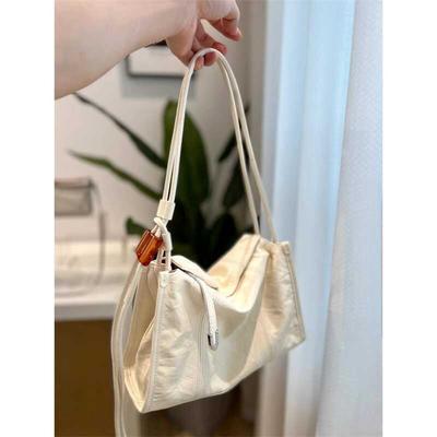 Niche Design Stylish Simple Commuter Women's Bag Pleated Armpit Shoulder Bag Crossbody Bag