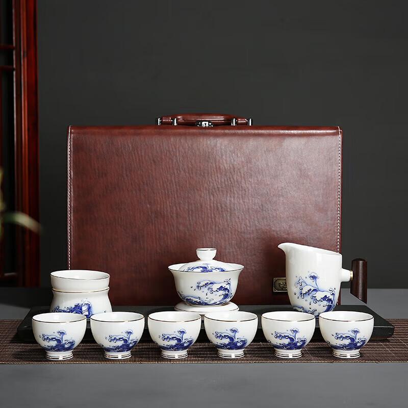 Chaxun Mutton Fat Jade Porcelain Gongfu Tea Set