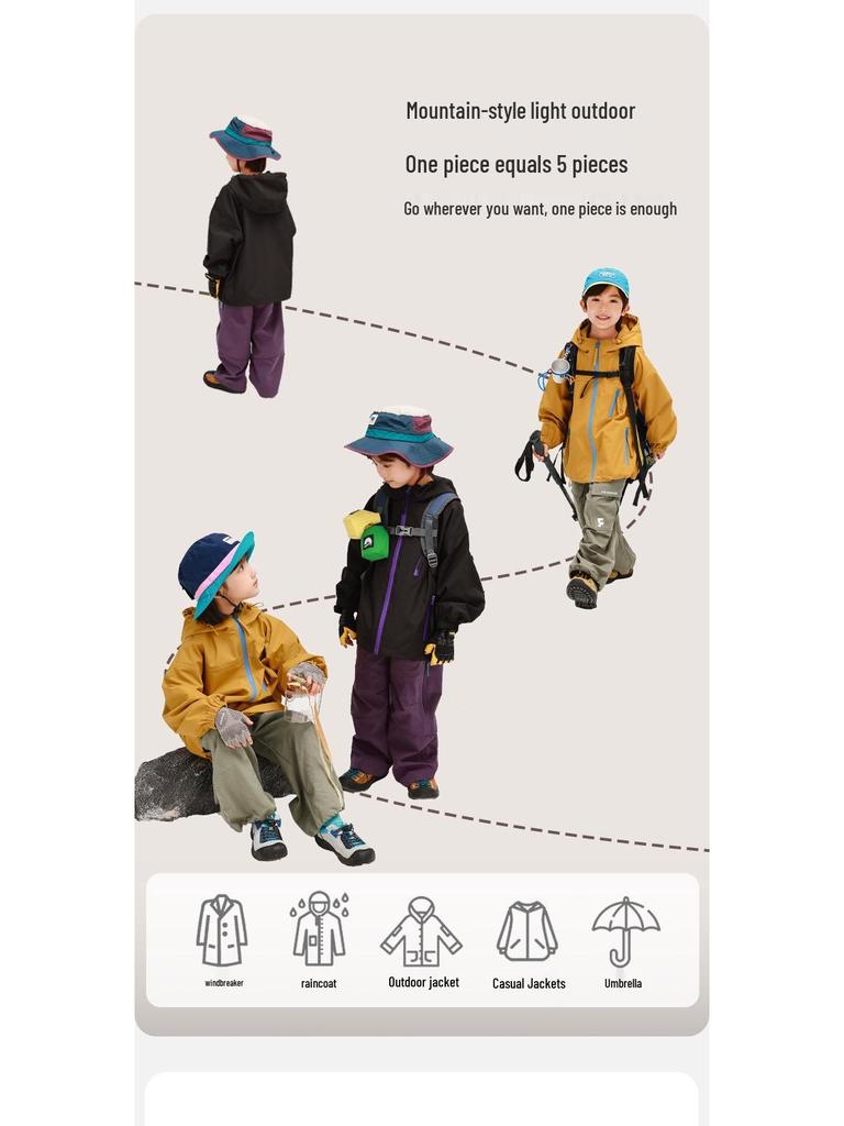 Boys' Autumn 2025 Windbreaker - Waterproof, Windproof Jacket for Kids