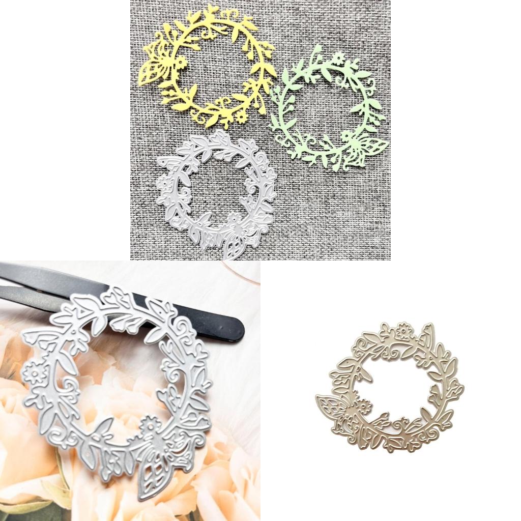 Metal Die Cuts Flower Wreath Cutting Dies Stencils DIY Cutting Template for Scrapbook Album Paper Card Embossing Crafts CN