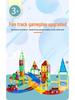 Cross-Border Magnetic Tiles: Colorful Large Window Building Blocks with Pipe Rolling Ball for Kids
